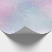 ピンクアクアパステルグラデーション金ゴールドミントスクウェア ラッピングペーパー (角)