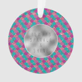 ピンクアクアミントマーメイドグリッツ オーナメント