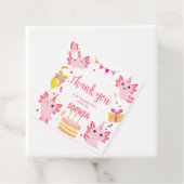 ピンクアクソロテルアロタルバースデーパーティースクエア フェイバータグ (インサイチュ)