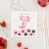 ピンクアクソロテルバブルミルクボバティー誕生日 スタンダードカクテルナプキン (インサイチュ)