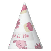 ピンクアクソロトルキッズレッツアロトルおもしろい誕生日 パーティーハット (右)