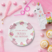 ピンクアクソロトルキッズレッツアロトルおもしろい誕生日 ペーパープレート (パーティー)