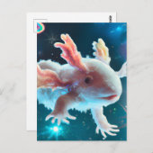 ピンクアクソロトル宇宙 ポストカード (正面/裏面)