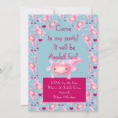 ピンクアクソロトル招待状 招待状 (正面)