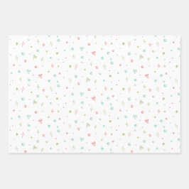 ピンクアクソロトル誕生日パーティー ラッピングペーパーシート