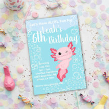 ピンクアクソロトル誕生日パーティー