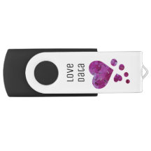 ピンクアクリルハートUSBフラッシュドライブ