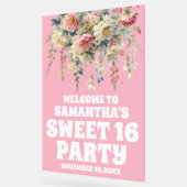 ピンクアクリルフローラスイーツ16ウェルカムサイン アクリルサイン (傾斜)