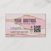 ピンクアゲイトQRコード報酬名刺 名刺 (正面)