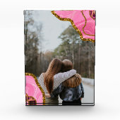 ピンクアゲテグリッターBFFファミリーフレンズ写真 フォトブロック (正面)