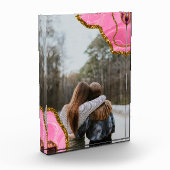 ピンクアゲテグリッターBFFファミリーフレンズ写真 フォトブロック (左)