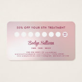 ピンクアゲテフェイクフォイルロイヤリティカード (裏面)