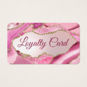 ピンクアゲテフェイクフォイルロイヤリティカード (正面)