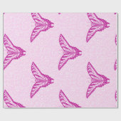 ピンクアゲハチョウ蝶ラッピング紙。 ラッピングペーパー (フラット)
