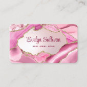 ピンクアゲフェイクート箔 名刺 (正面)