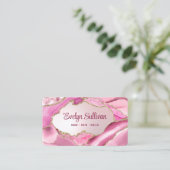 ピンクアゲフェイクート箔 名刺 (スタンド正面)