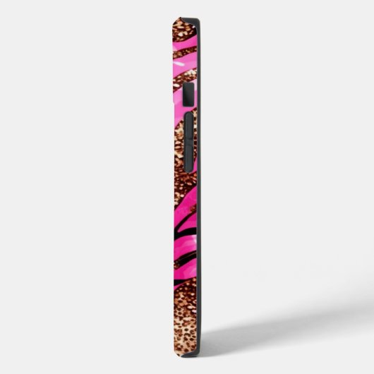 ピンクアゲートグリッターiPhoneメイトのタフケース Case-Mate iPhoneケース (裏面 / 左)