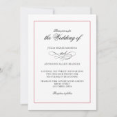 ピンクアゲートシンプルエレガンス 招待状 (正面)