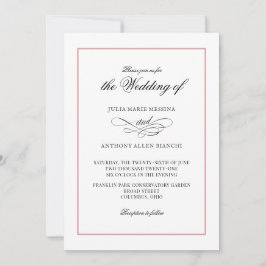 ピンクアゲートシンプルエレガンス 招待状