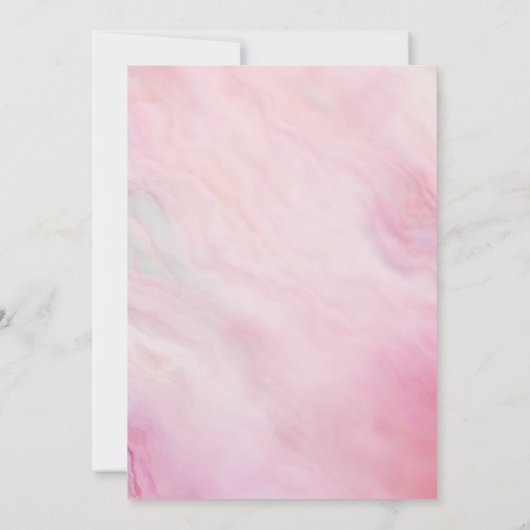 ピンクアゲートシンプルエレガンス 招待状 (裏面)