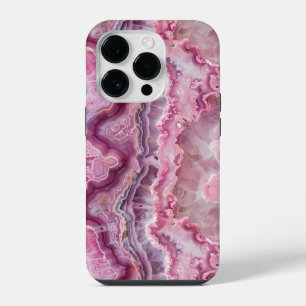 ピンクアゲート石のマクロフォトグラフィー iPhone 14 PROケース