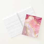 ピンクアゲート金ゴールドグリッターマーブルゲード ノートブック (内部)