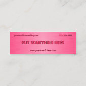 ピンクアコースティックギター スキニー名刺 (裏面)