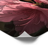 ピンクアザレアフラワーアートプリントポスター ポスター (角)