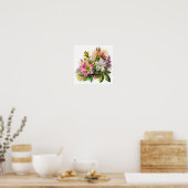 ピンクアザレアフラワーアートプリントポスター ポスター (キッチン)