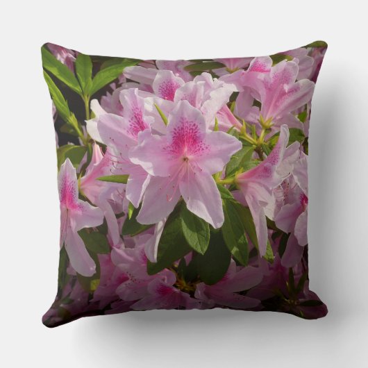ピンクアザレアブッシュ春フローラ クッション (裏面)