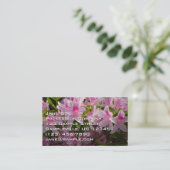 ピンクアザレアブッシュ春フローラ 名刺 (スタンド正面)