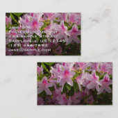 ピンクアザレアブッシュ春フローラ 名刺 (正面/裏面)