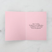ピンクアザレア先生サンキューwith文字 サンキューカード (内部)