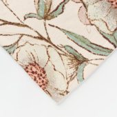 ピンクアジェパーソナライズされたアエレガントシックフローラ フリースブランケット (角)