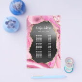 ピンクアジェ黒フォイル価格リスト・フライヤー チラシ (シングル)