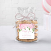 ピンクアジサイありがとうカスタマイズされたブライダルシャワー スクエアシール