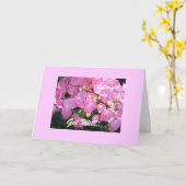 ピンクアジサイが元気になる カード (黄色い花)