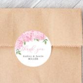 ピンクアジサイのカスタマイズされた結婚式のお願い ラウンドシール