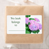 ピンクアジサイのブックラベル ラベル (インサイチュ)