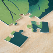 ピンクアジサイのブッシュカード ジグソーパズル (側面)