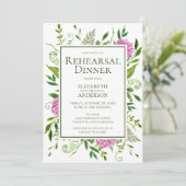 ピンクアジサイのリハーサルディナー 招待状 (スタンド正面)