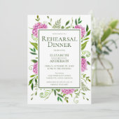 ピンクアジサイのリハーサルディナー 招待状 (スタンド正面)