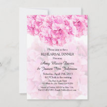 ピンクアジサイのリハーサル夕食招待状アジサイ1