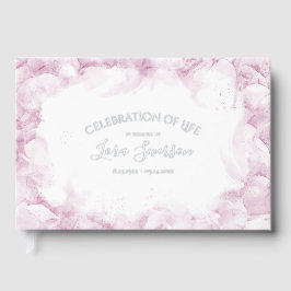 ピンクアジサイの水彩お祝いの生活 ゲストブック