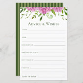 ピンクアジサイアドバイスとウィッシュ (正面/裏面)