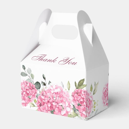 ピンクアジサイエレガントユーカリブライダルシャワー フェイバーボックス (裏面サイド)