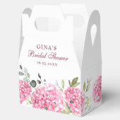 ピンクアジサイエレガントユーカリブライダルシャワー フェイバーボックス (オープン)