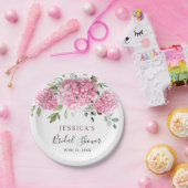 ピンクアジサイエレガントユーカリブライダルシャワー ペーパープレート (パーティー)