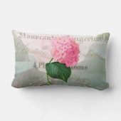 ピンクアジサイフランスのロマンチック枕 ランバークッション (裏面)