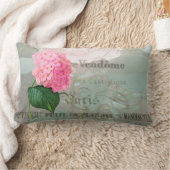 ピンクアジサイフランスのロマンチック枕 ランバークッション (ブランケット)